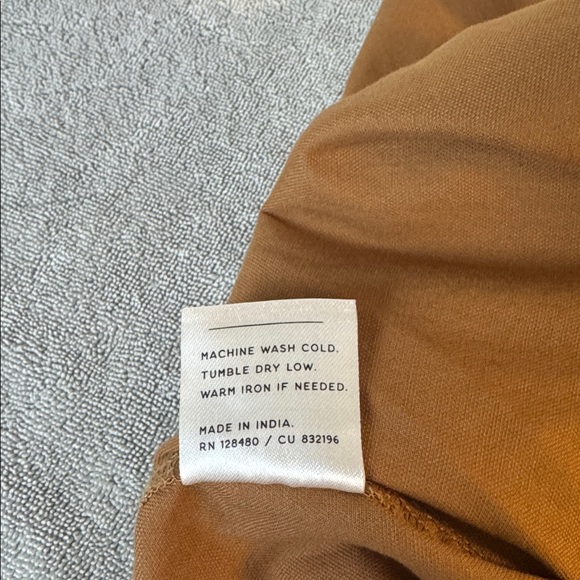 Pact Organic Cotton Daily Twill Skirt Size L Camel NWT Stretch Pockets - Picture 5 of 9